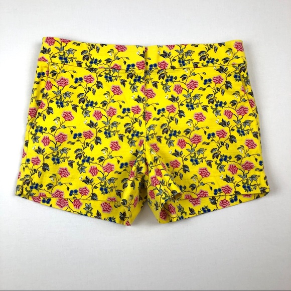 LOFT Pants - LOFT The Riviera Shorts Yellow Floral Print Sz 6